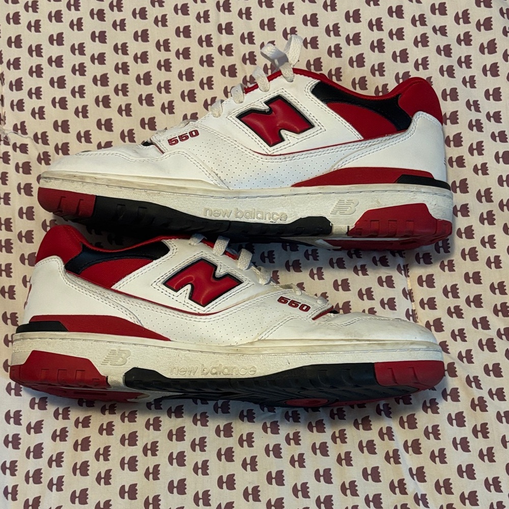 New Balance 550 White and Red Men’s sneakers